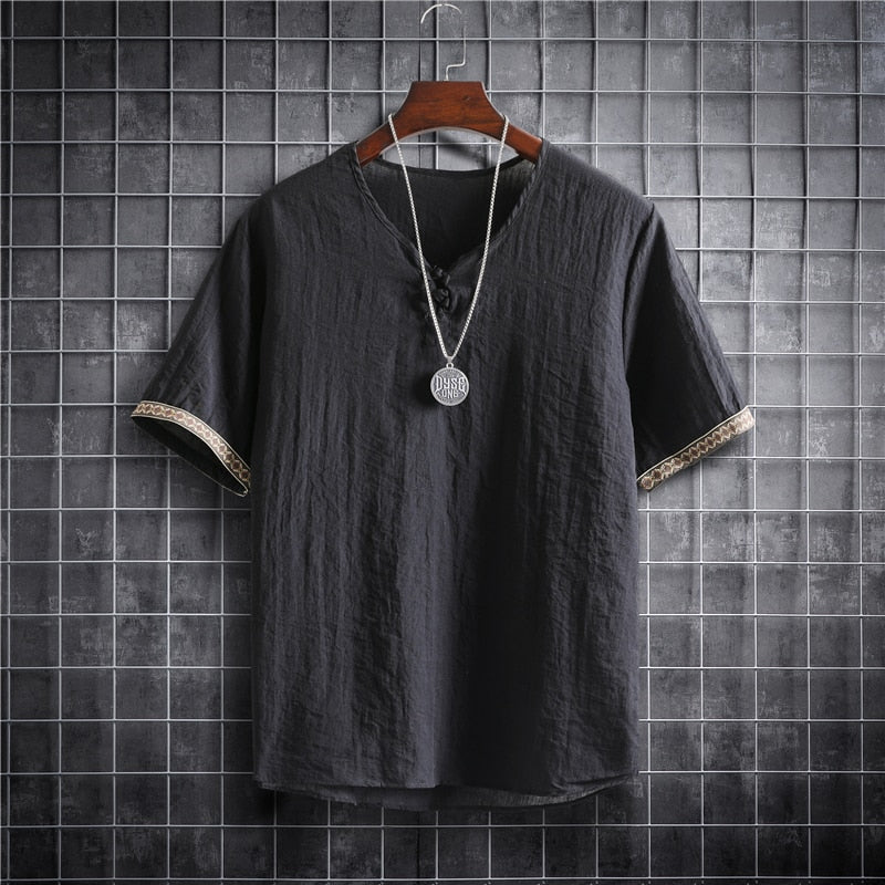 Korean Linen T-Shirt - Lightweight and Breathable