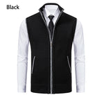 Gilet sans manches à maille col cheminé Homme