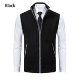 Gilet sans manches à maille col cheminé Homme