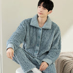 Ensemble d'intérieur cardigan torsadé mixte