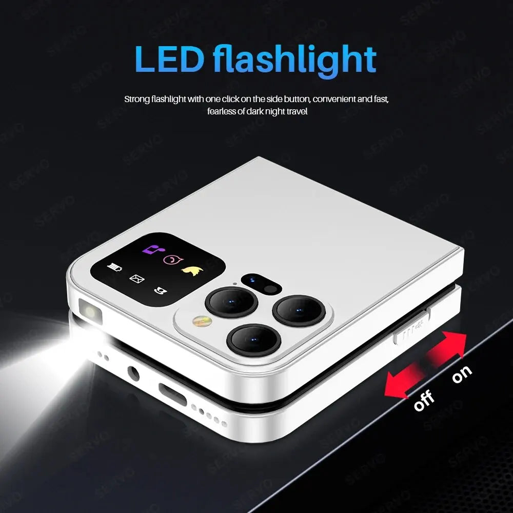 Téléphone Portable Pliable Servo A50 pro Flip - Dual Sim & Flash