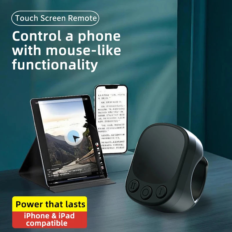 Télécommande Anneau avec Pavé Tactile – Clicker Automatique et Défilement Continu pour Écran
