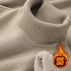 Pull Col Cheminé en Maille avec Doublure Polaire Homme