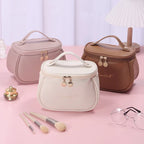 Trousse de Toilette en Cuir PU - Praticité & Grande Capacité