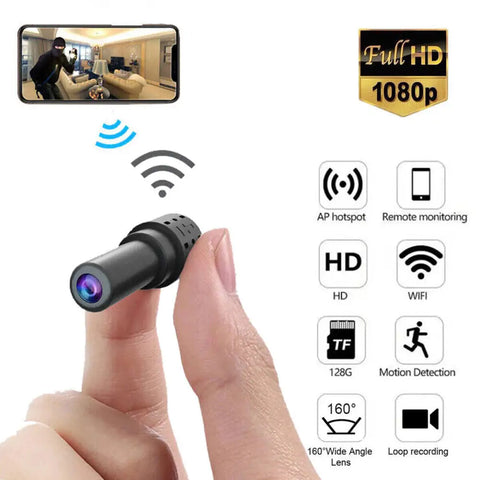 Mini Caméra Espionnage WiFi 4K HD 1080P Sans fil