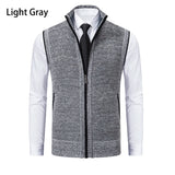 Gilet sans manches à maille col cheminé Homme