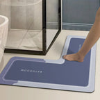 Tapis de Bain en Forme de L Absorbant & Antidérapant