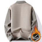 Polo Sans Manche & Chemise à Rayure 2 en 1 Doublure Polaire