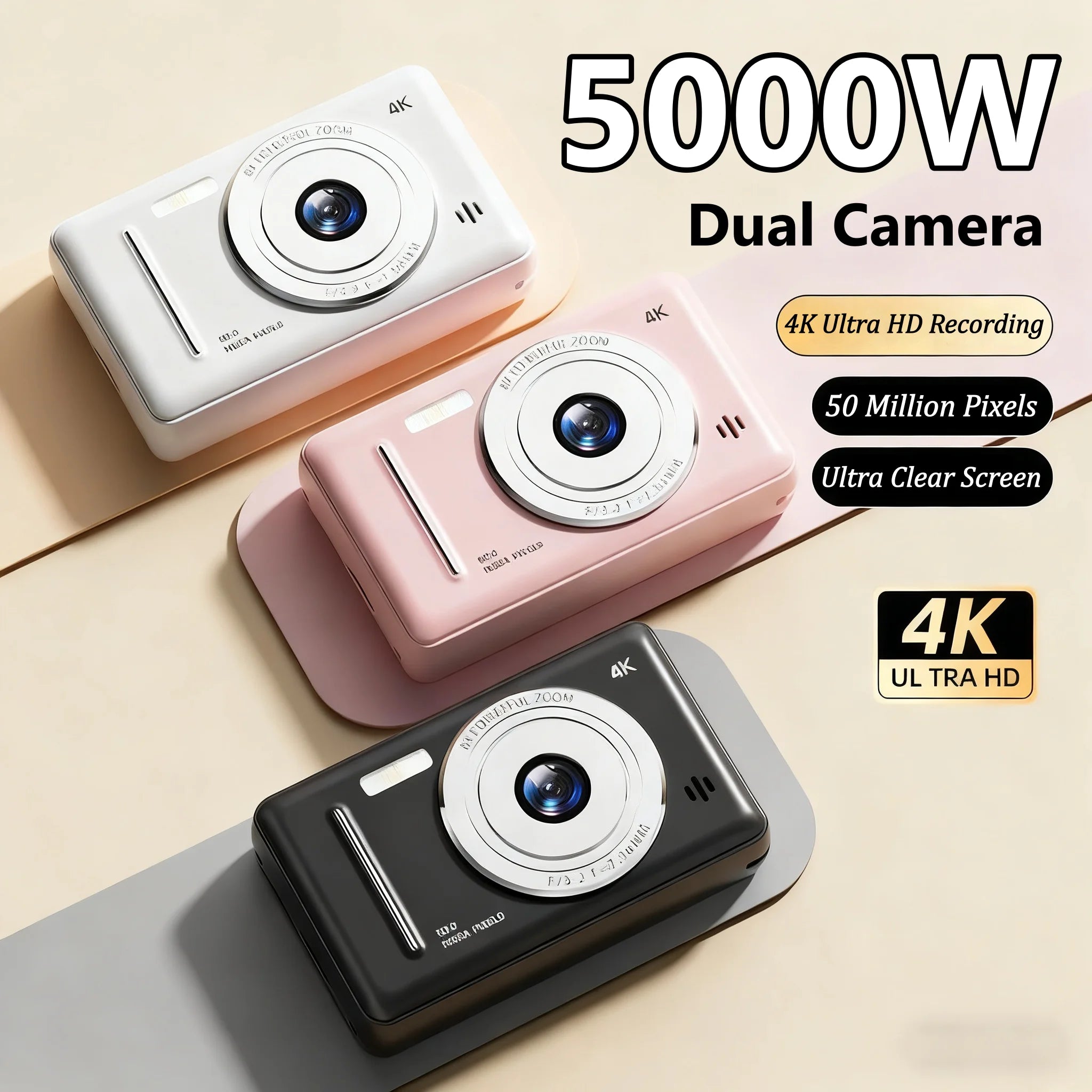 Appareil Photo Numérique 4K – 50MP Ultra Net + Carte SD 64Gb OFFERTE