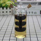 Bouteille italienne transparente duo huile et vinaigre