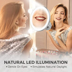 Miroir Grossissant 10x Ajustable à LED