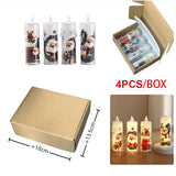 Lot de 4 Bougies LED de Noël - Lumière Chaude
