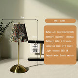 Lampe de Chevet LED Tactile - Abat-Jour Plissé