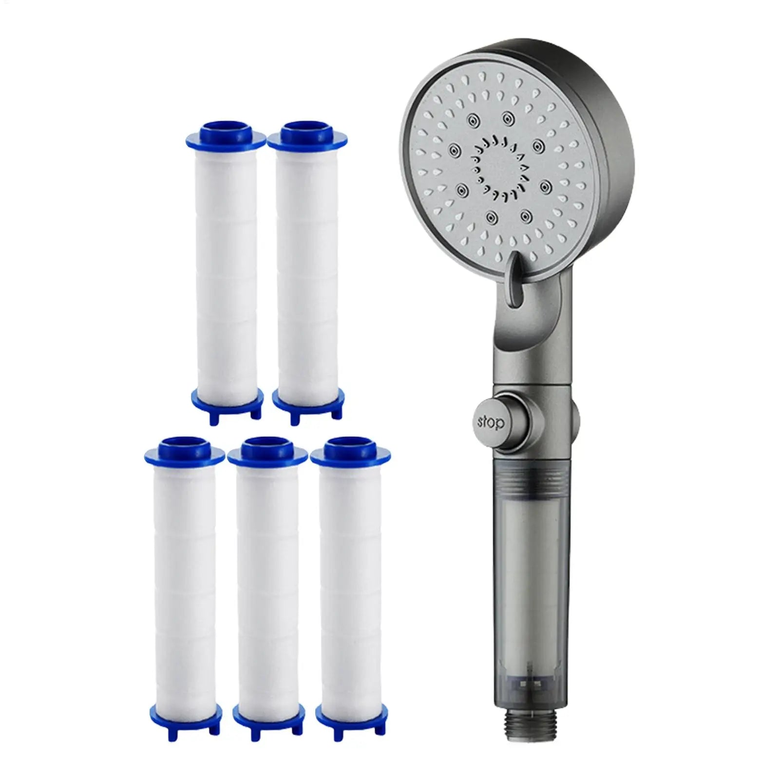 Pommeau de douche haute pression 5 modes avec filtre intégré - 4 filtres OFFERTSS