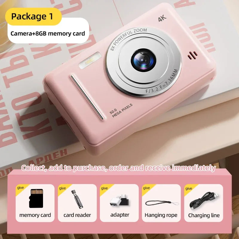 Appareil Photo Numérique 4K – 50MP Ultra Net + Carte SD 64Gb OFFERTE