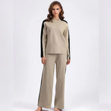 Ensemble décontractré Pull & Pantalon ample en tricot chaud