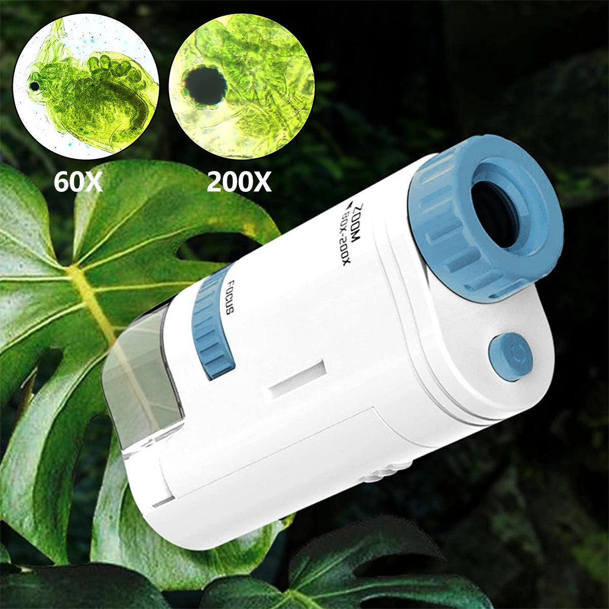 Mini Microscope de poche 60-200x avec LED