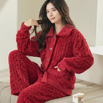 Ensemble d'intérieur cardigan torsadé mixte