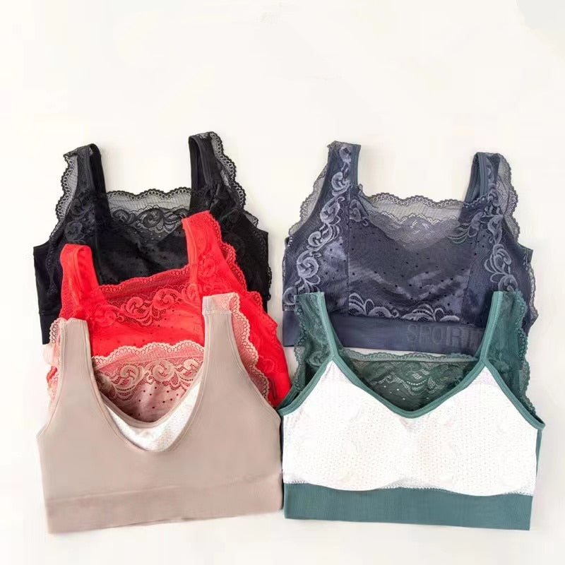 Brassière à dentelle Cache décolleté - sans armatures & sans coutures