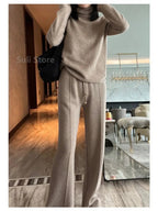 Pantalon large en laine pour femme - Collection Hiver 2023