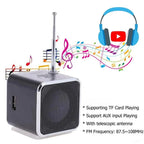 Mini Radio Cubique FM, Bluetooth & MicroSD