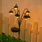 Lampadaire Solaire 6 Mini Lanternes à LED – Éclairage Décoratif pour Jardin, Cour & Terrasse