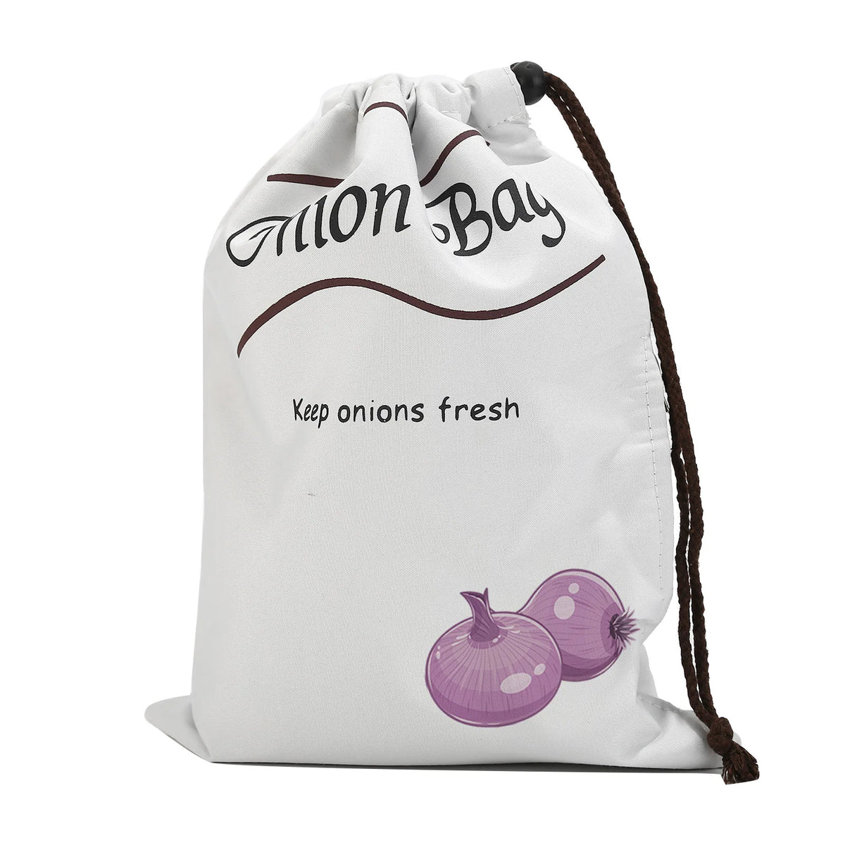 Sac de Conservation pour Légumes Réutilisable – Pour Pommes de Terre, Oignons & Ail – En Toile avec Cordon & Fermeture Éclair