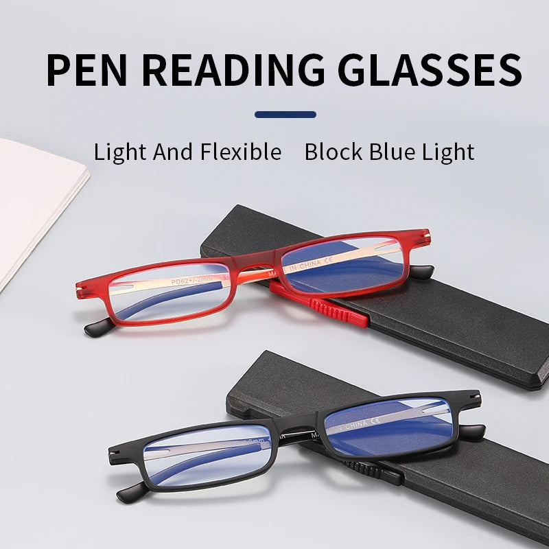 Lunettes de Lecture Pliantes Anti-Lumière Bleue avec Étui — Ultra-Légères