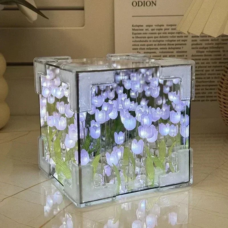 Lampe Cube LED DIY Tulipe à Créer Soit-même
