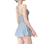 Maillot Une Pièce Amincissant Style Robe Élégante