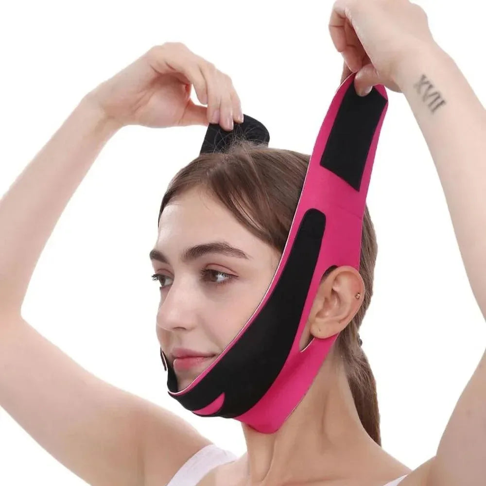 Ceinture de Visage Élastique - Redéfinit, Lifte & Anti-double menton
