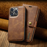 Etui portefeuille + Coque Magnétique pour iPhone