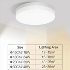 Plafonnier LED à Capteur de Mouvement - 18W 24W 36W 48W