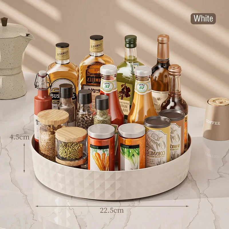 Plateau Tournant 360° Antidérapant – Cuisine & Salle de Bain