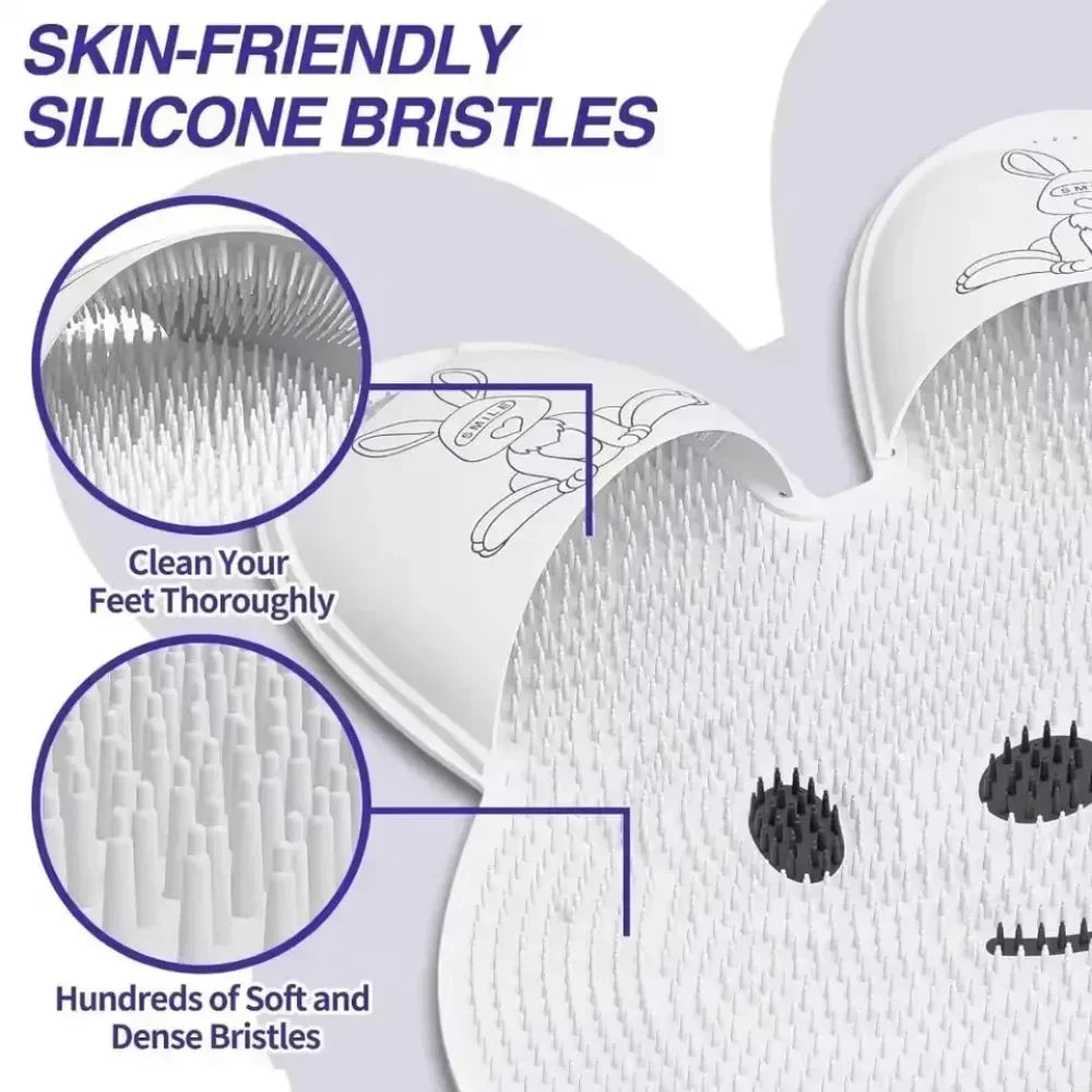 Tapis Lave-Pieds en Silicone – Massage Exfoliant et Antidérapant pour Douche