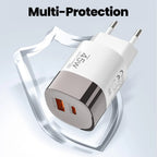 Chargeur 45W Rapide USB + Type-C