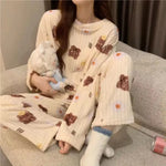 Pyjama en Flanelle Super Chaud à Motifs