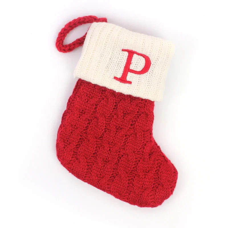 Chaussette de Noël à Suspendre avec Initiale