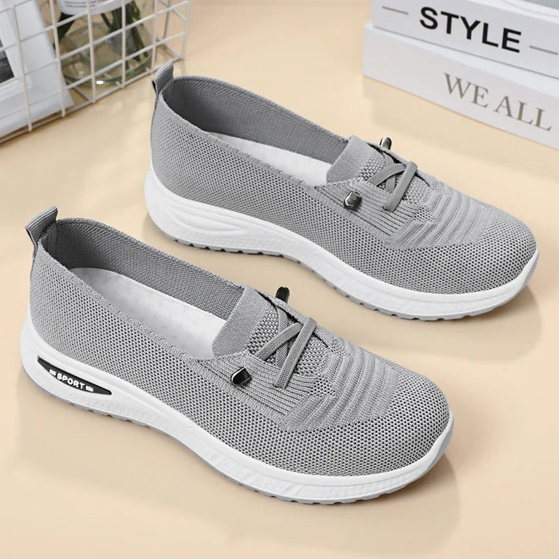 Mocassins Plate en Maille Respirante pour Femme