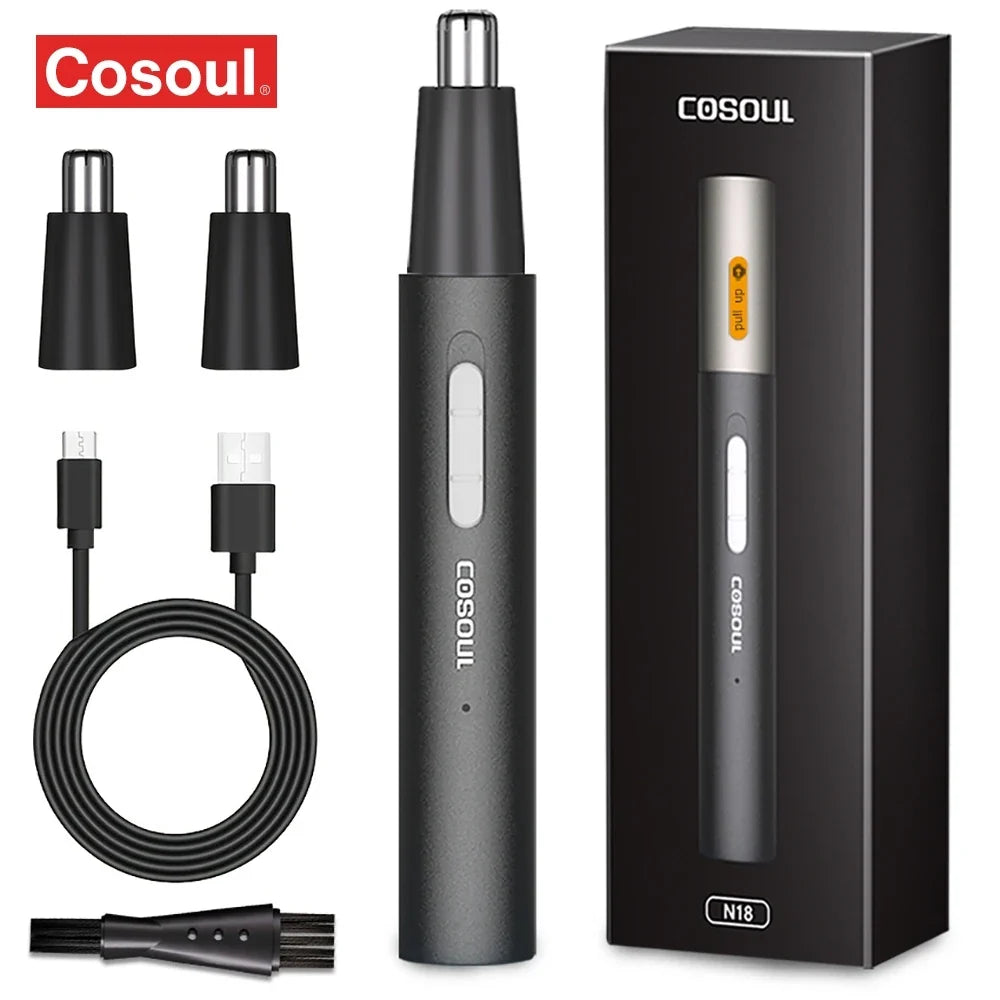 Tondeuse Nez & Oreilles Électrique – Rechargeable & Étanche - 2 Têtes OFFERTES