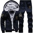 Ensemble Jogging Décontracté à Doublure Chaude - Gilet + Jogging