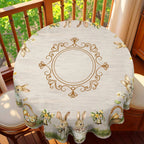 Nappe de Pâques à Motifs Vintage - Modèle Ronde & Rectangle