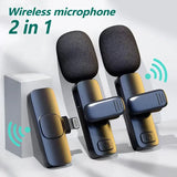 Lot de 2 Mini Microphone Sans Fil Bluetooth