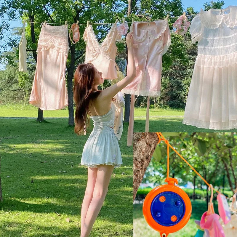 Corde à Linge de Voyage Rétractable 10M