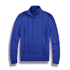 Pull Zippé Décontracté à Maille Large – Style Hiver 2026