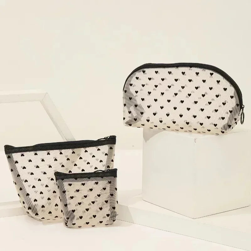 Ensemble de 5 Trousses de toilettes - Little Heart