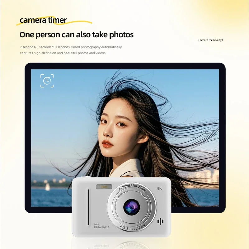 Appareil Photo Numérique 4K – 50MP Ultra Net + Carte SD 64Gb OFFERTE