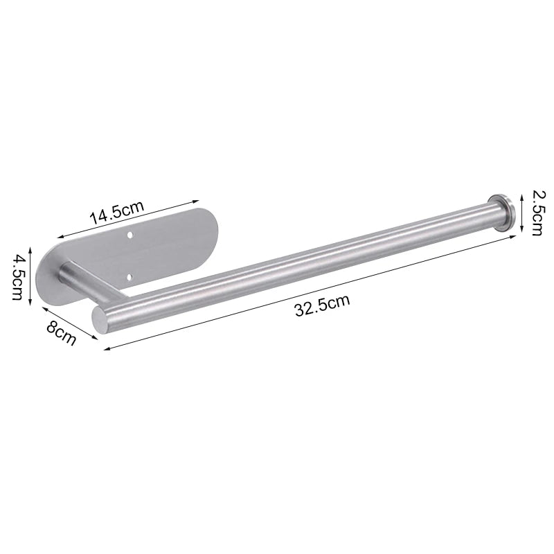 Support Papier Toilette Mural Sans Perçage en Acier Inoxydable - Lot de 2
