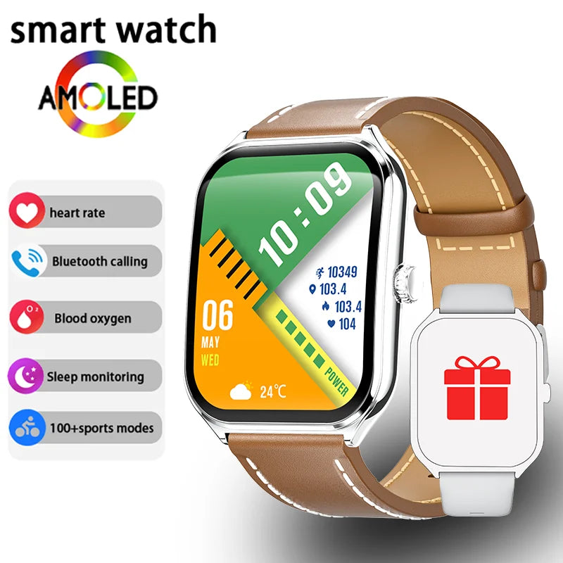 Montre Connectée Ultra Fine - Écran AMOLED HD 1.96" + 1 Bracelet OFFERT