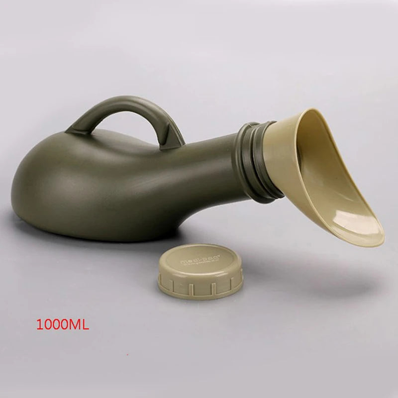 Urinoir Portable à Poignée Unisexe avec Embout Adapté & Réservoir 1000ML — Pratique pour Camping & Voyage